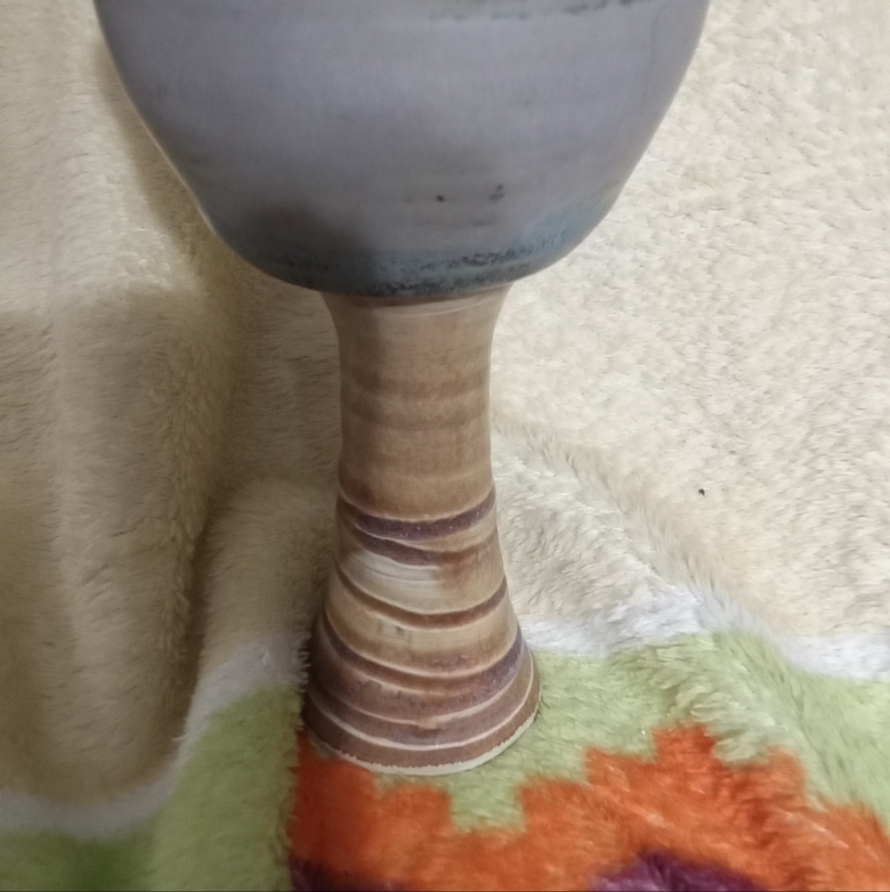 #004 Pottery Chalice Or Goblet